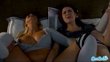 Lesbian Teen Step Sisters Masturbate and Touch Each Other For Real Orgasms