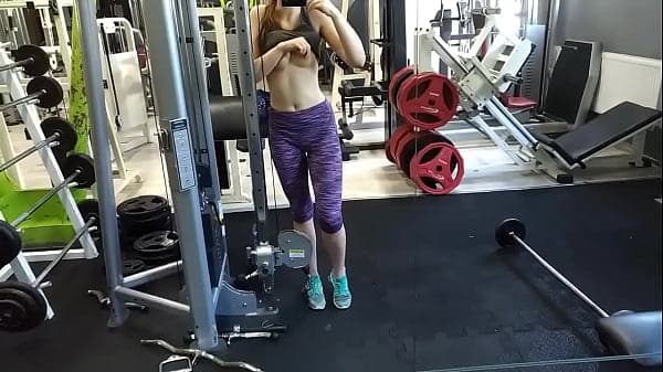 Almost caught in gym during squirting