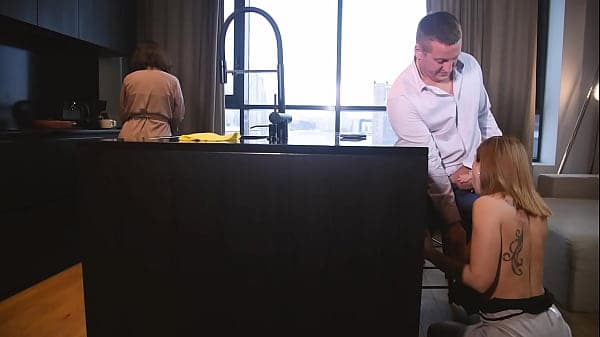 Wife's Sister gave me the best blowjob and swallowed my cum while my wife was cooking breakfast