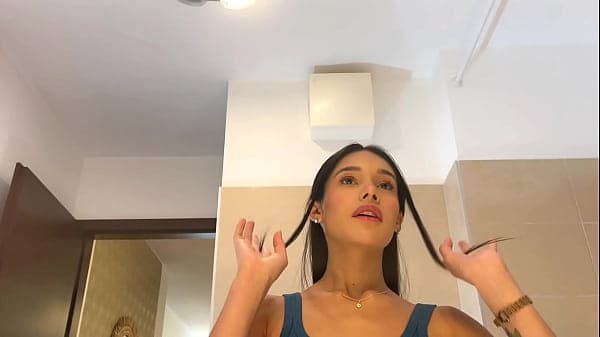 Can she be the most beautiful girl, ever? Just look at her and how sexy is her blue mini skirt and panties