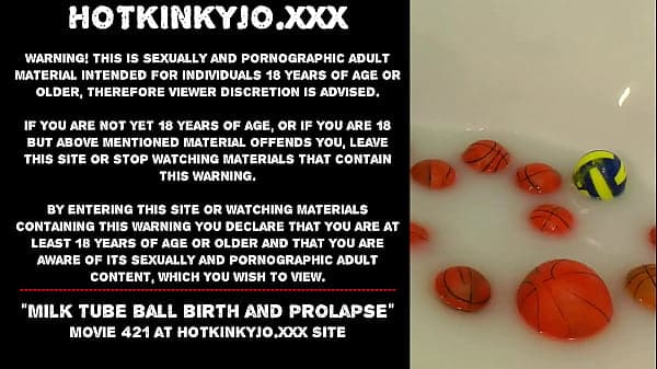 Milk tube ball birth and prolapse - Hotkinkyjo